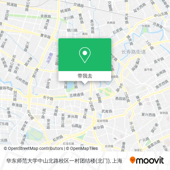 华东师范大学中山北路校区一村团结楼(北门)地图