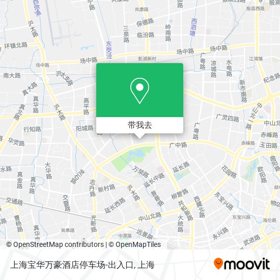 上海宝华万豪酒店停车场-出入口地图