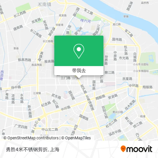 勇胜4米不锈钢剪折地图