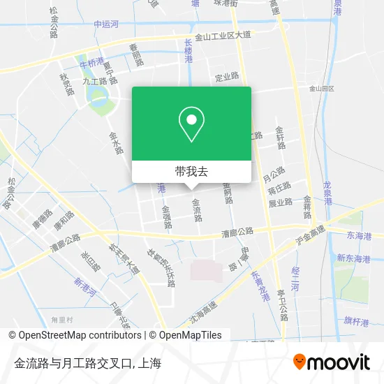金流路与月工路交叉口地图