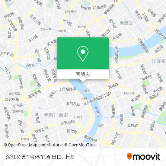 滨江公园1号停车场-出口地图