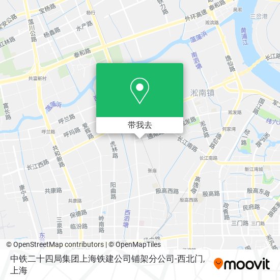 中铁二十四局集团上海铁建公司铺架分公司-西北门地图