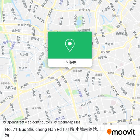 No. 71 Bus Shuicheng Nan Rd | 71路 水城南路站地图