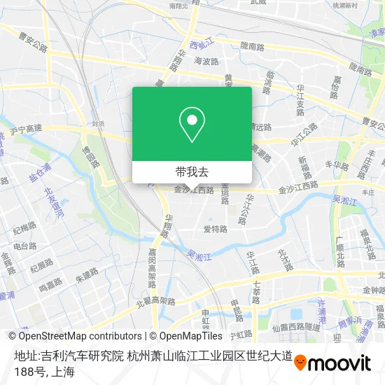 地址:吉利汽车研究院 杭州萧山临江工业园区世纪大道188号地图