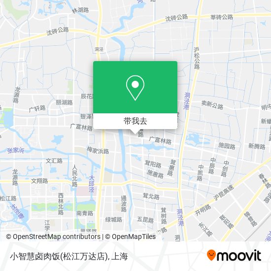 小智慧卤肉饭(松江万达店)地图