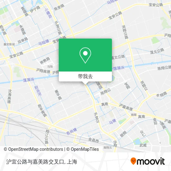 沪宜公路与嘉美路交叉口地图