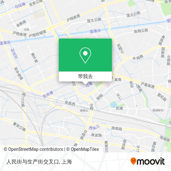 人民街与生产街交叉口地图