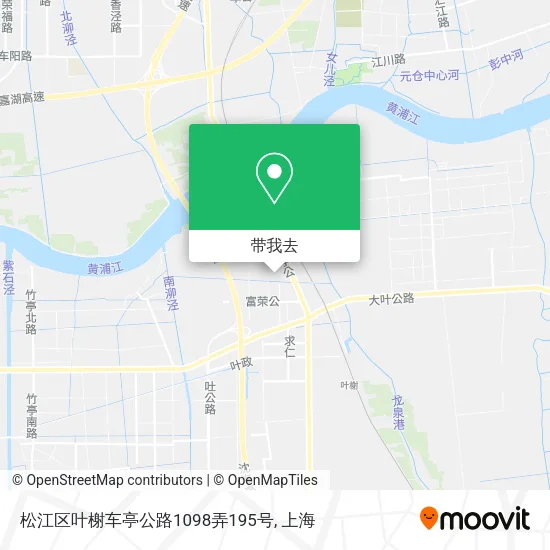 松江区叶榭车亭公路1098弄195号地图