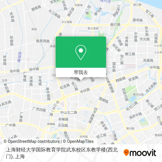 上海财经大学国际教育学院武东校区东教学楼(西北门)地图