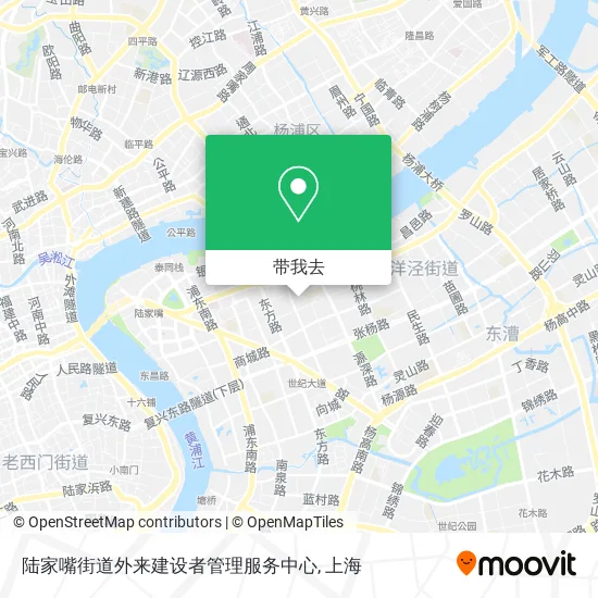 陆家嘴街道外来建设者管理服务中心地图