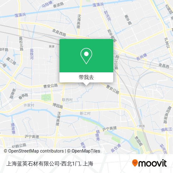 上海蓝英石材有限公司-西北1门地图