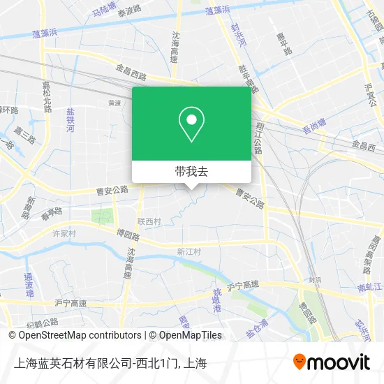 上海蓝英石材有限公司-西北1门地图