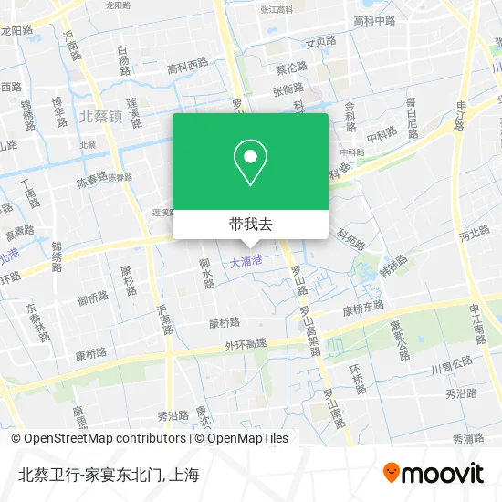 北蔡卫行-家宴东北门地图