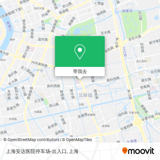 上海安达医院停车场-出入口地图