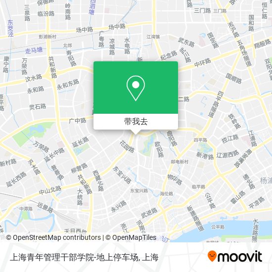 上海青年管理干部学院-地上停车场地图