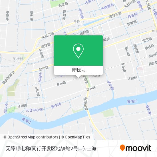 无障碍电梯(闵行开发区地铁站2号口)地图