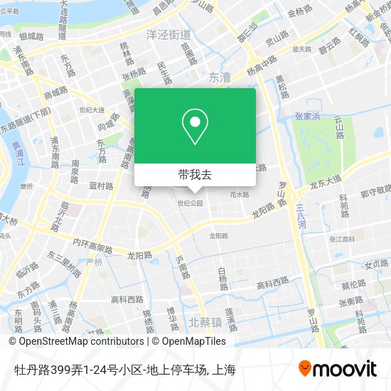 牡丹路399弄1-24号小区-地上停车场地图
