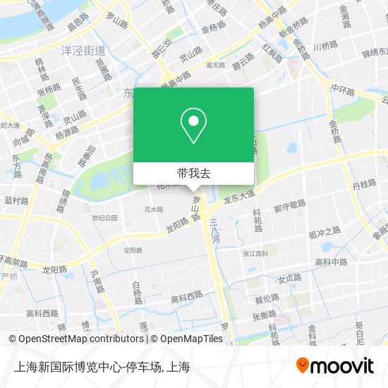 上海新国际博览中心-停车场地图