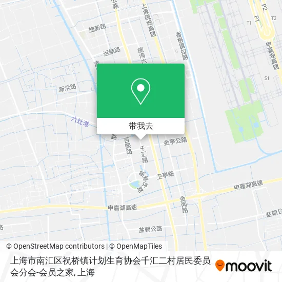 上海市南汇区祝桥镇计划生育协会千汇二村居民委员会分会-会员之家地图