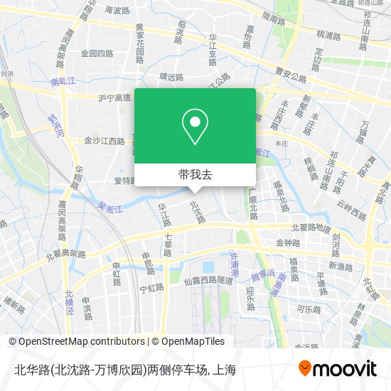 北华路(北沈路-万博欣园)两侧停车场地图