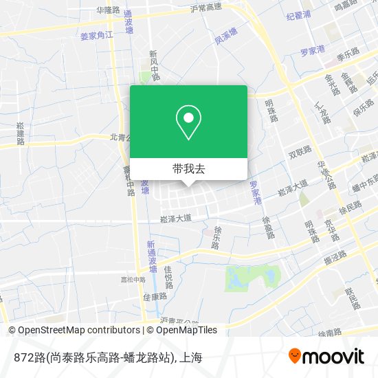 872路(尚泰路乐高路-蟠龙路站)地图