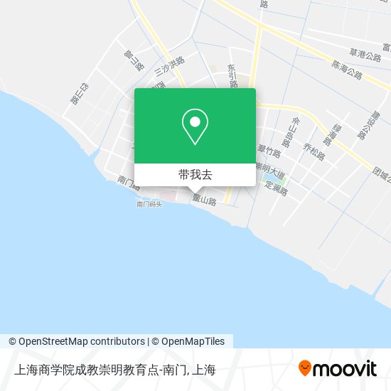 上海商学院成教崇明教育点-南门地图