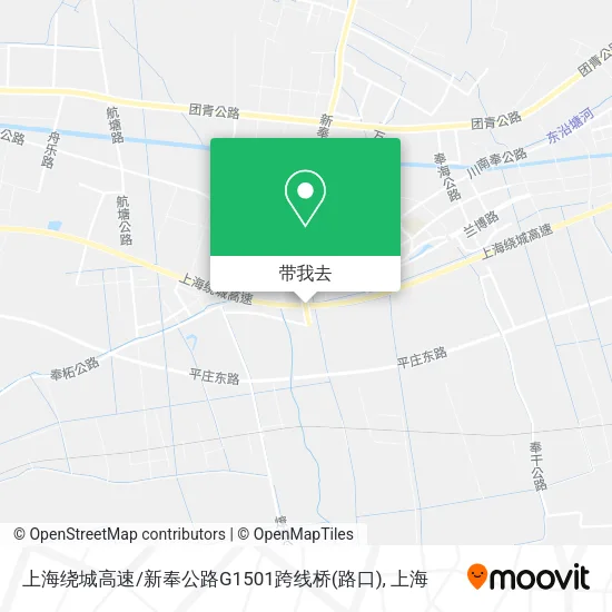 上海绕城高速/新奉公路G1501跨线桥(路口)地图