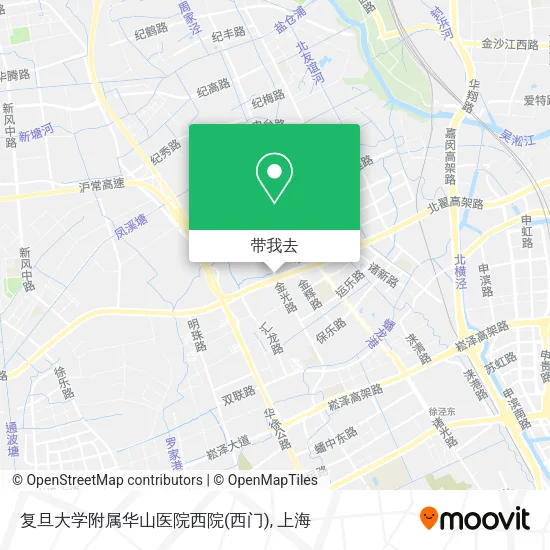 复旦大学附属华山医院西院(西门)地图