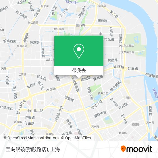 宝岛眼镜(翔殷路店)地图