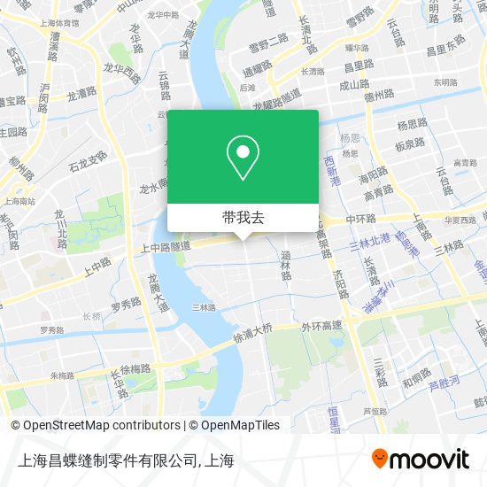 上海昌蝶缝制零件有限公司地图