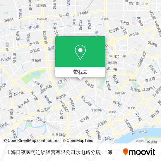上海日夜医药连锁经营有限公司水电路分店地图