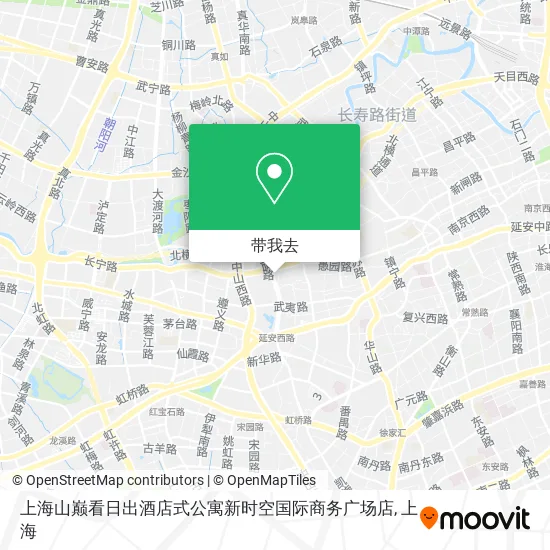 上海山巅看日出酒店式公寓新时空国际商务广场店地图