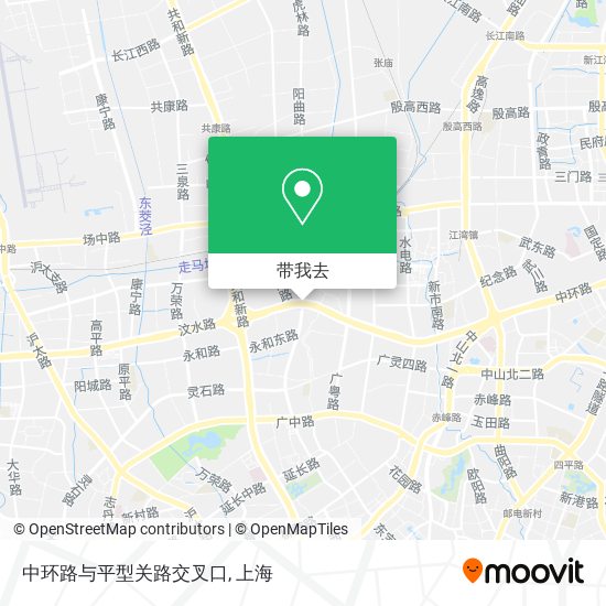 中环路与平型关路交叉口地图