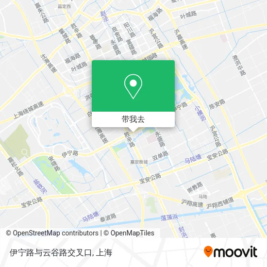 伊宁路与云谷路交叉口地图