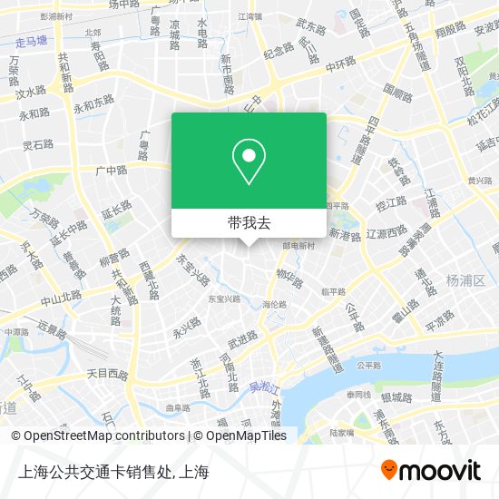 上海公共交通卡销售处地图