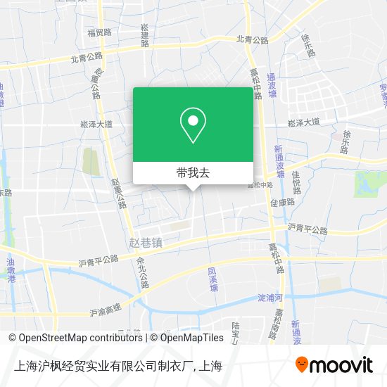 上海沪枫经贸实业有限公司制衣厂地图