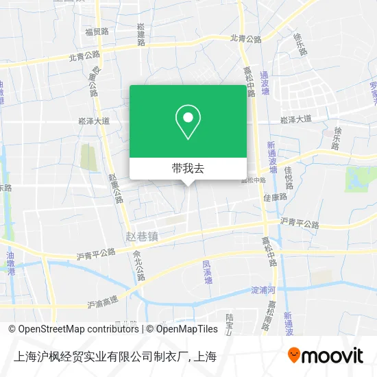 上海沪枫经贸实业有限公司制衣厂地图