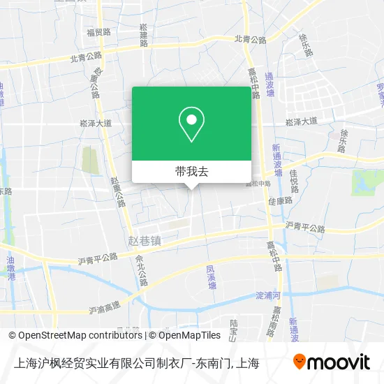 上海沪枫经贸实业有限公司制衣厂-东南门地图