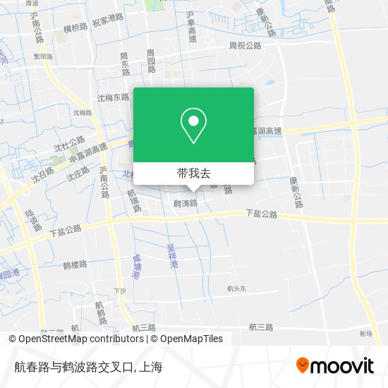 航春路与鹤波路交叉口地图