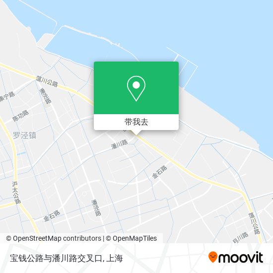 宝钱公路与潘川路交叉口地图