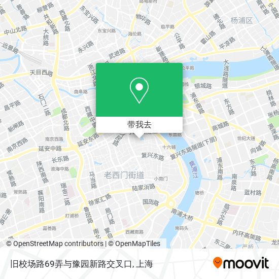 旧校场路69弄与豫园新路交叉口地图