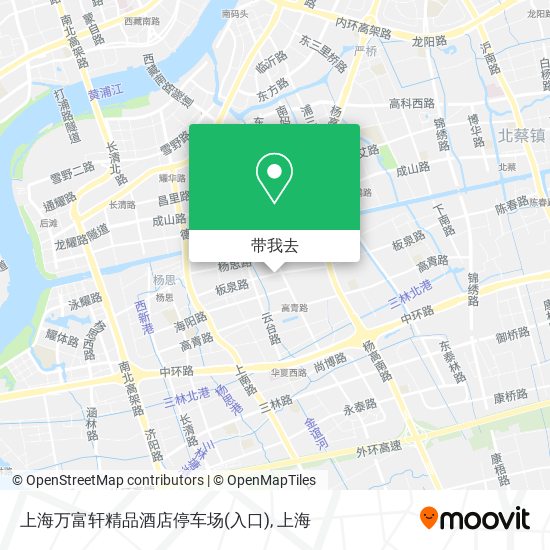 上海万富轩精品酒店停车场(入口)地图