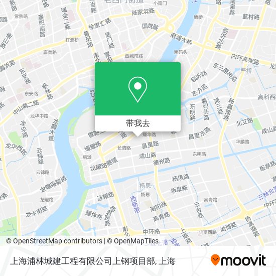 上海浦林城建工程有限公司上钢项目部地图