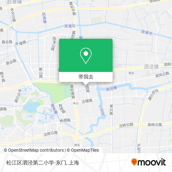 松江区泗泾第二小学-东门地图