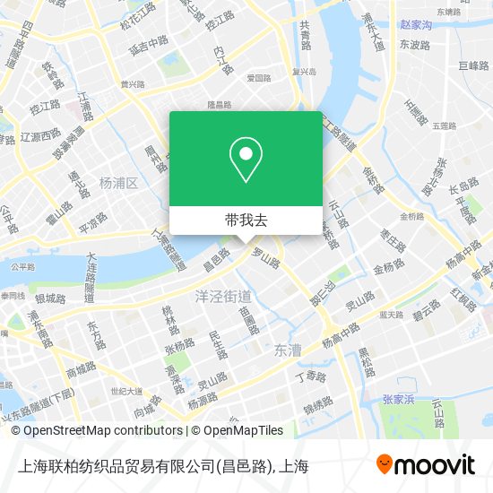 上海联柏纺织品贸易有限公司(昌邑路)地图