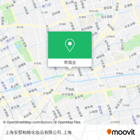上海安那柏格化妆品有限公司地图