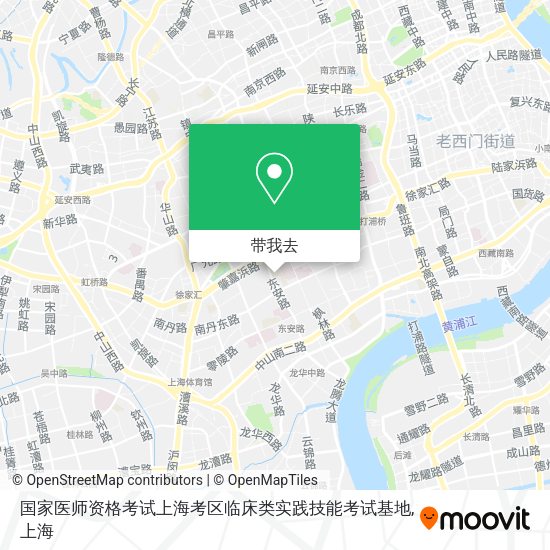 国家医师资格考试上海考区临床类实践技能考试基地地图