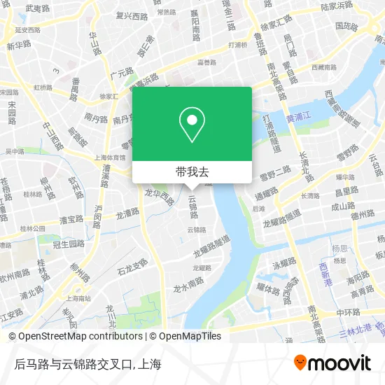 后马路与云锦路交叉口地图
