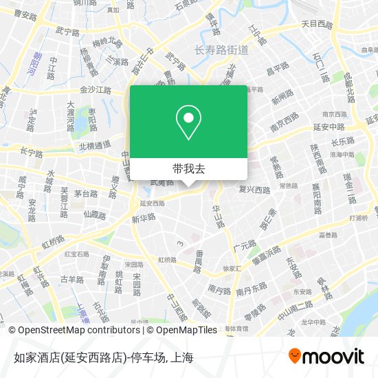如家酒店(延安西路店)-停车场地图