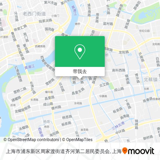 上海市浦东新区周家渡街道齐河第二居民委员会地图